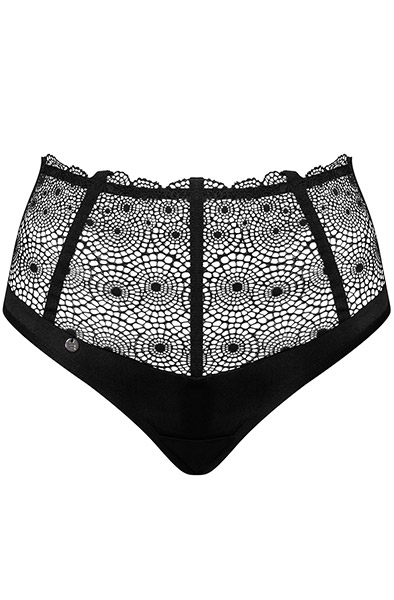 Obsessive Sharlotte Panties Black - Nėrinių kelnaitės 3