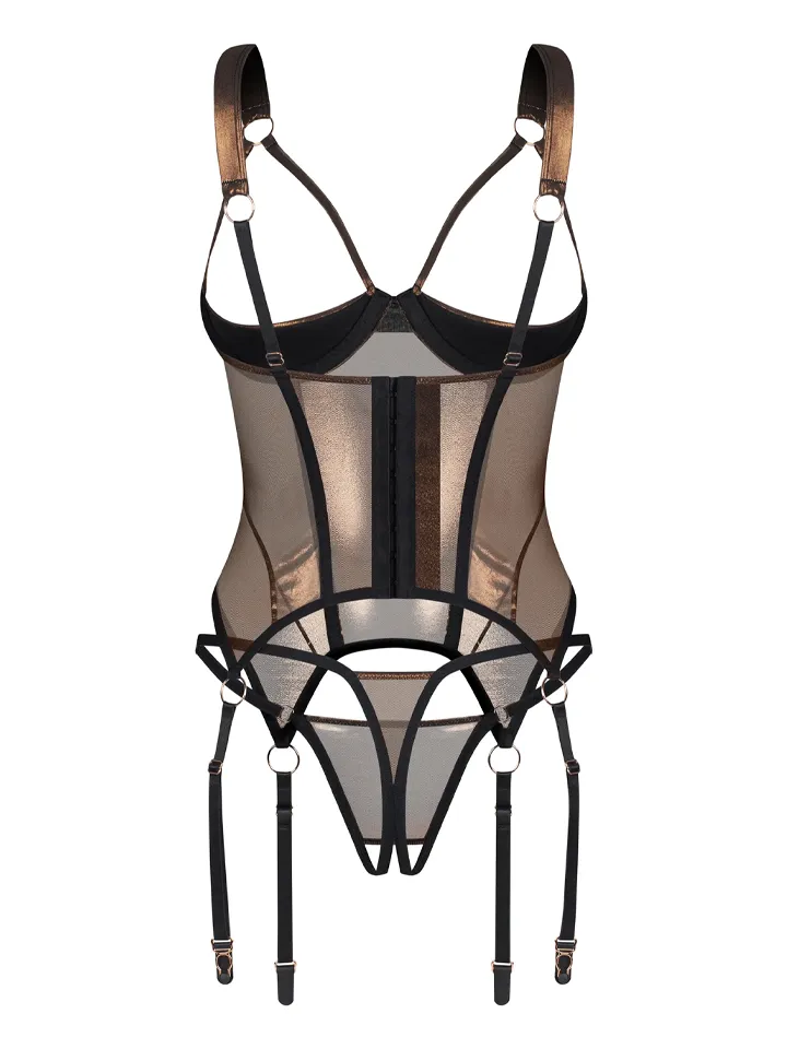 Obsessive Soranna Cupless Corset & Crotchless Thong - Korsetas 5 [full]