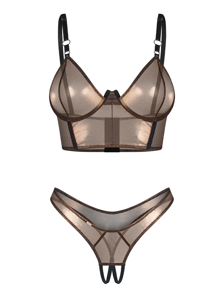 Obsessive Soranna Top & Crotchless Thong - Underklädesset 4 [full]