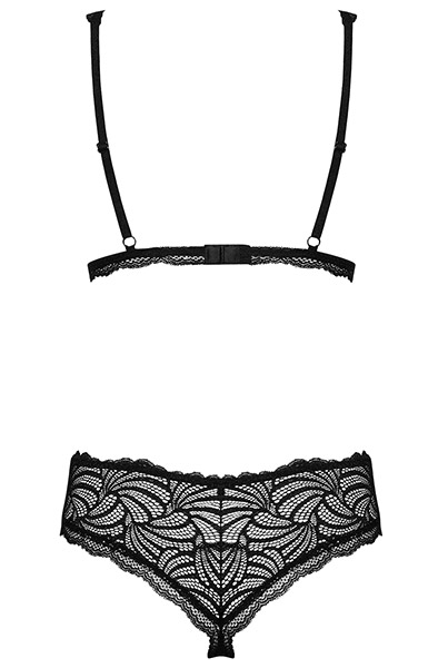 Obsessive Sweetia 2-pcs Set Black - Seksualus apatinis trikotažas 4