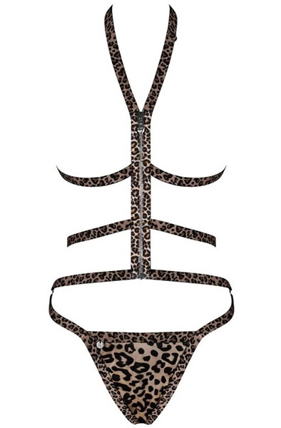 Obsessive Tigrita 2-pcs Set Brown - Seksualus apatinis trikotažas 3