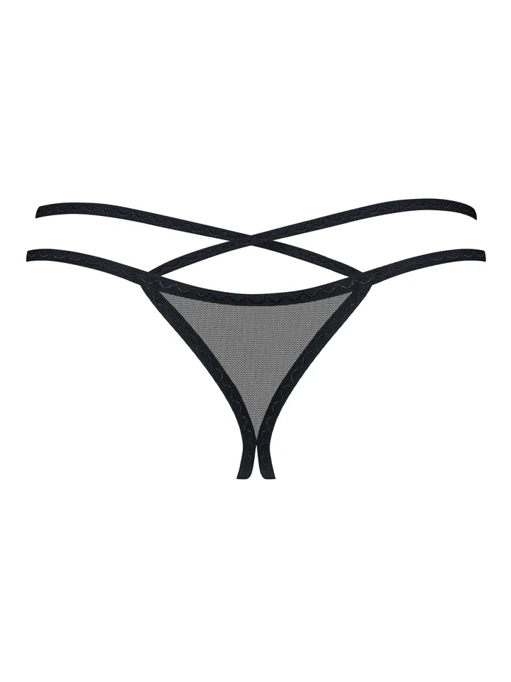 Obsessive Vila Blanes Crotchless Thong - Kelnaitės be tarpkojinės kelnaitės 3 [full]