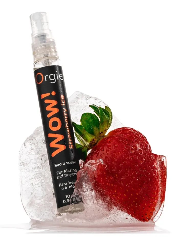 Orgie Wow! Strawberry Ice Bucal Spray 10 ml - Valgomieji ir Oralinis Seksas 3 [full]