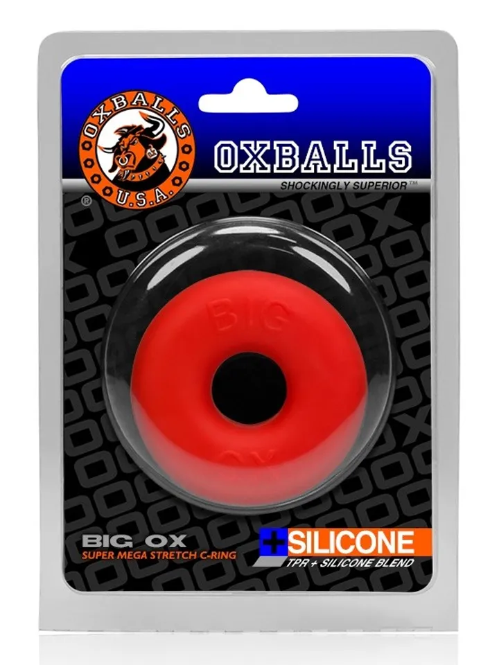 Oxballs Big Ox Cockring Red - Gaidžio žiedas 3 [full]