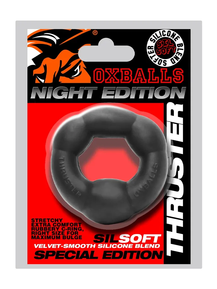 Oxballs Thruster Cock Ring Night Black - Gaidžio žiedas 2 [full]