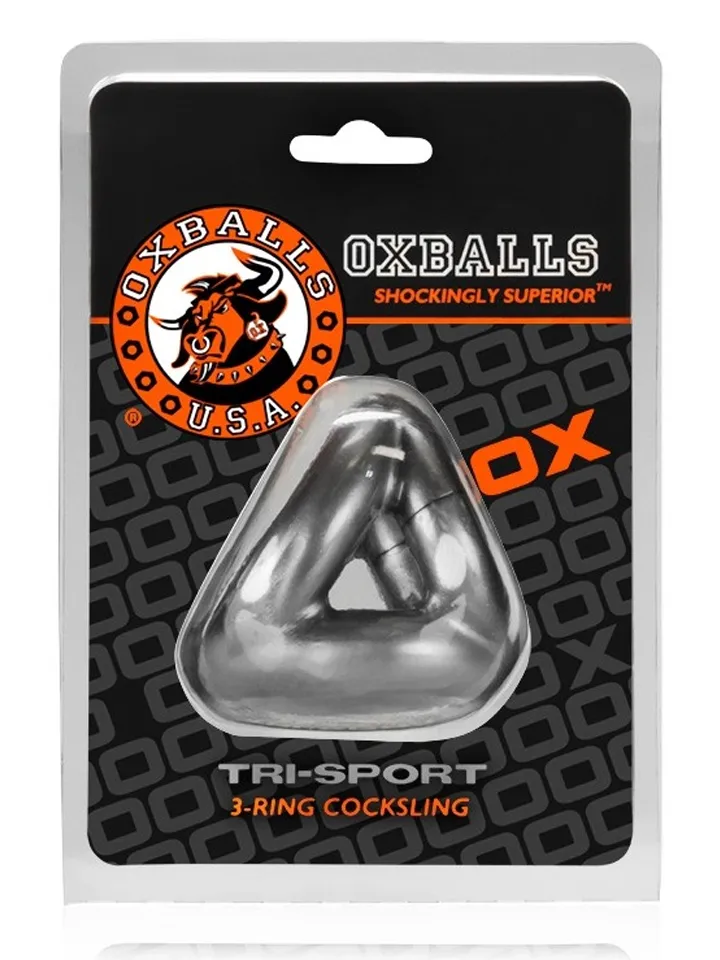 Oxballs Tri-Sport 3-Ring Cocksling Grey - Varpos ir kapšelio žiedai 3 [full]