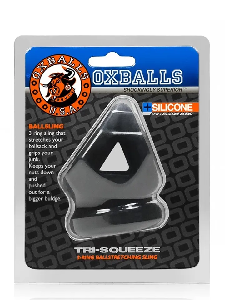 Oxballs Tri-Squeeze Ballstretching Sling Black - Varpos ir kapšelio žiedai 3 [full]