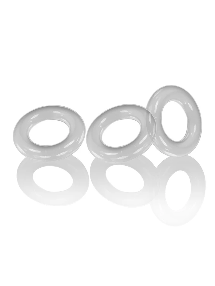 Oxballs Willy Rings Cock Rings Transparent 3-pack - Gaidžio žiedo rinkinys 1 [full]