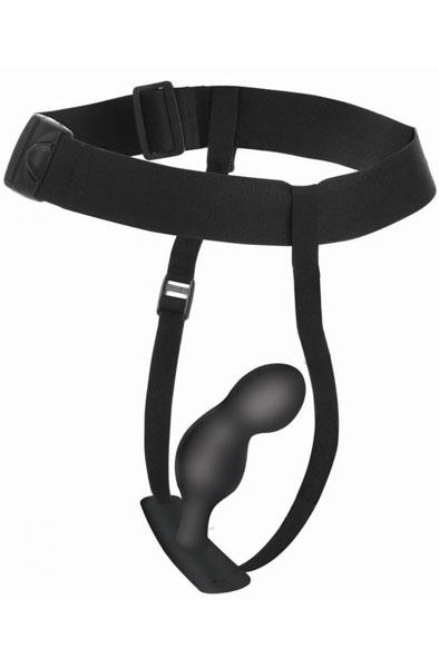 P-Spot Plugger Anal Plug With Harness & Remote Control - Prostatos vibratorius 1