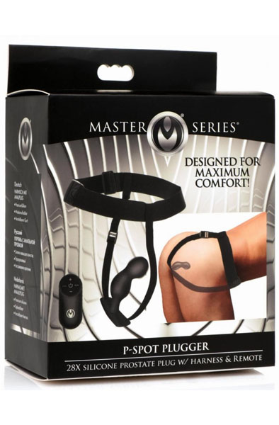 P-Spot Plugger Anal Plug With Harness & Remote Control - Prostatos vibratorius 8