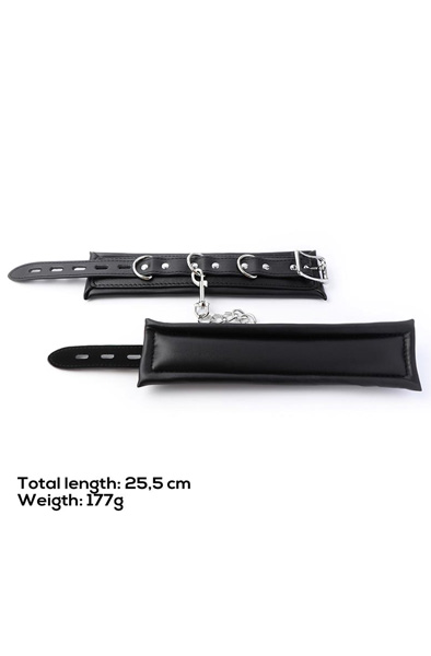 Padded Adjustable Handcuffs Black - Antrankiai 7