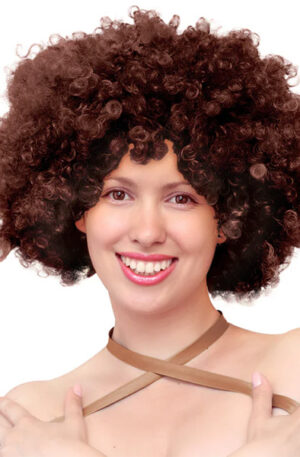 Party Wig Afro Hair Brown - Perukas 1