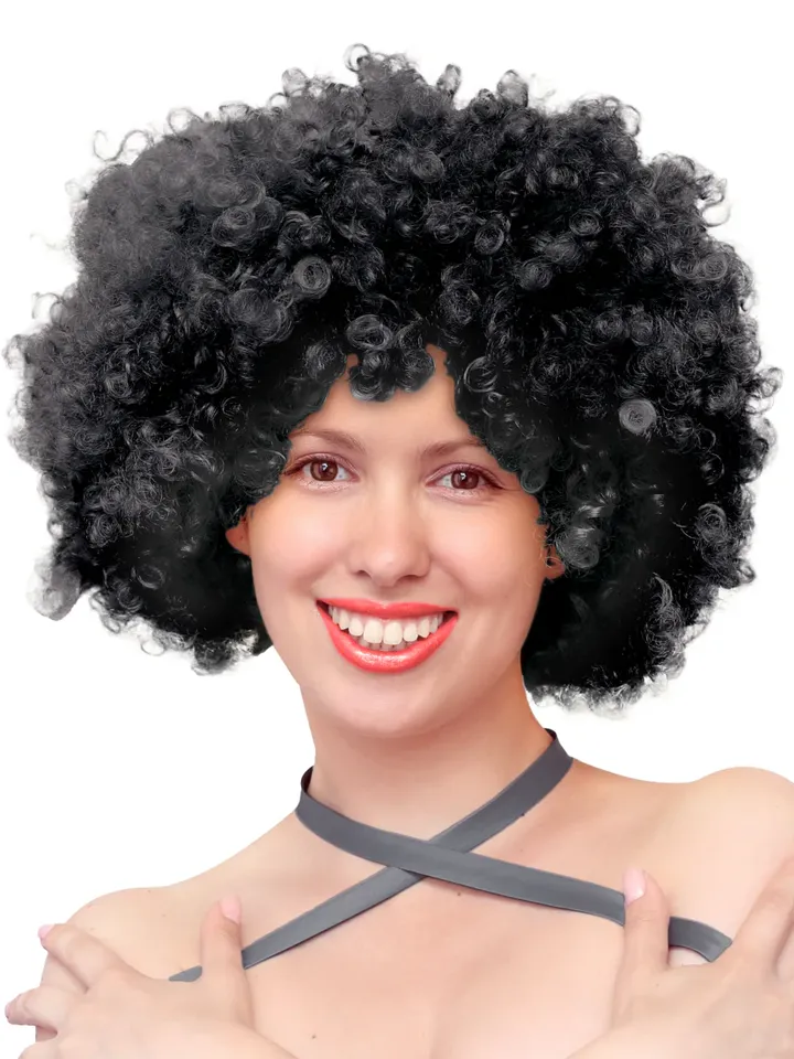 Party Wig Black Afro Hair - Perukas 1 [full]