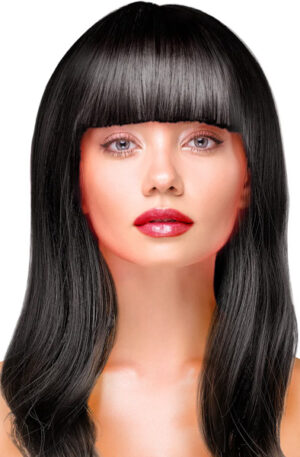 Party Wig Long Straight Black Hair - Perukas 1