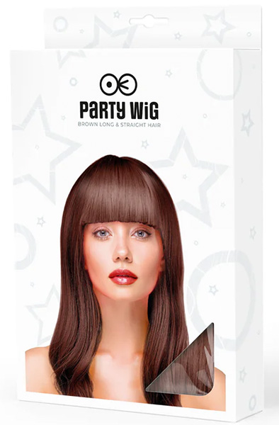 Party Wig Long Straight Brown Hair - Perukas 2