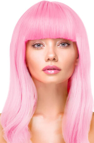 Party Wig Long Straight Light Pink Hair - Perukas 1