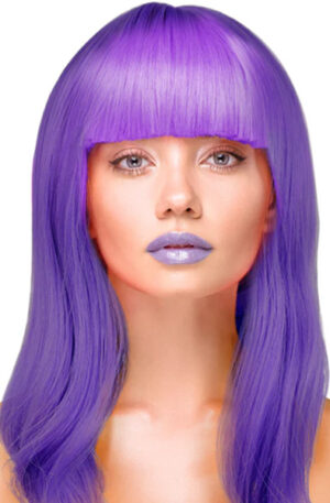 Party Wig Long Straight Purple Hair - Perukas 1