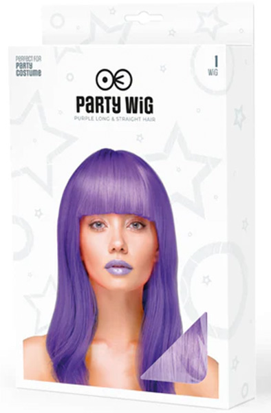 Party Wig Long Straight Purple Hair - Perukas 2