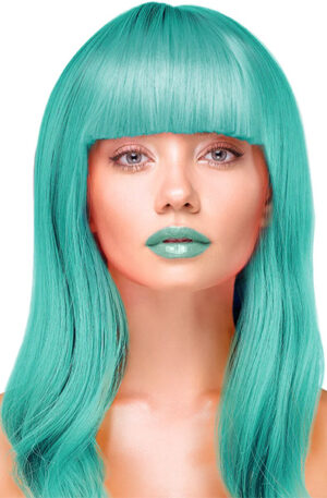 Party Wig Long Straight Turquoise Hair - Perukas 1