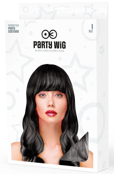 Party Wig Long Wavy Black Hair - Perukas 2