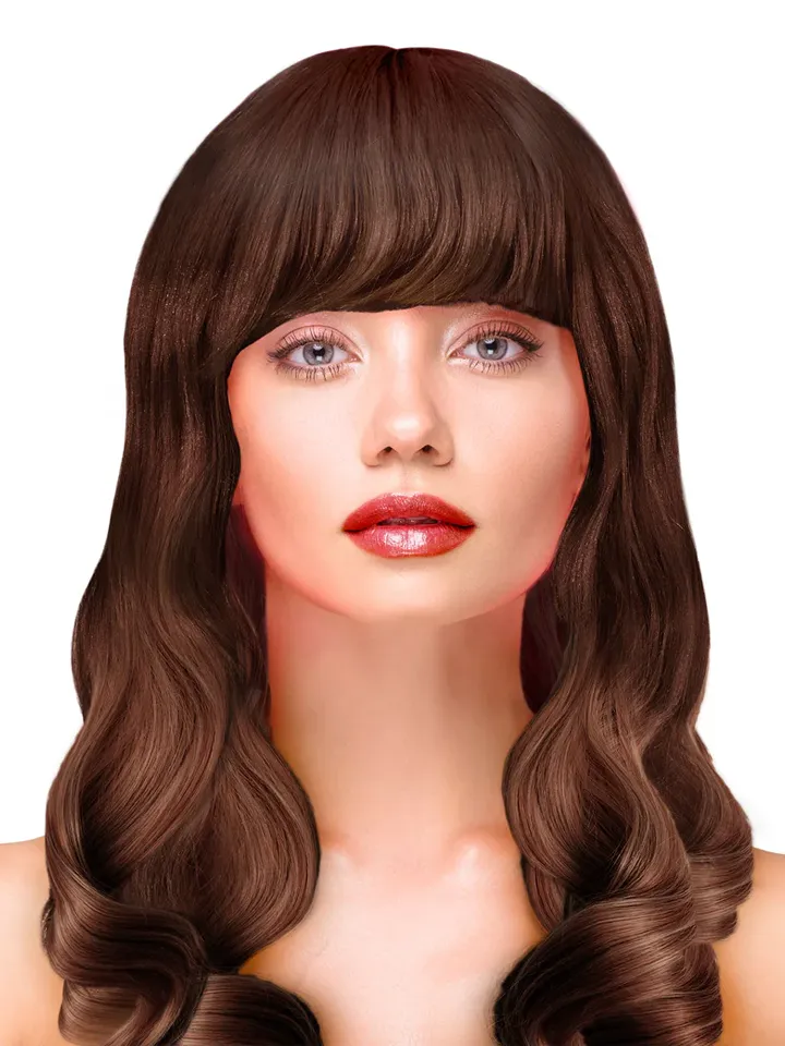 Party Wig Long Wavy Brown Hair - Perukas 1 [full]