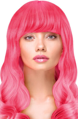 Party Wig Long Wavy Hair Neon Pink - Perukas 1