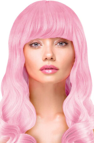Party Wig Long Wavy Light Pink Hair - Perukas 1