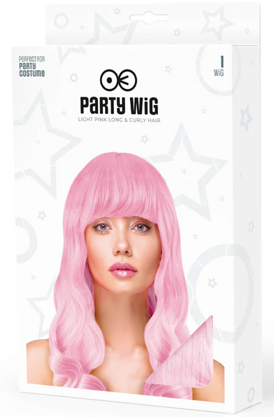 Party Wig Long Wavy Light Pink Hair - Perukas 2