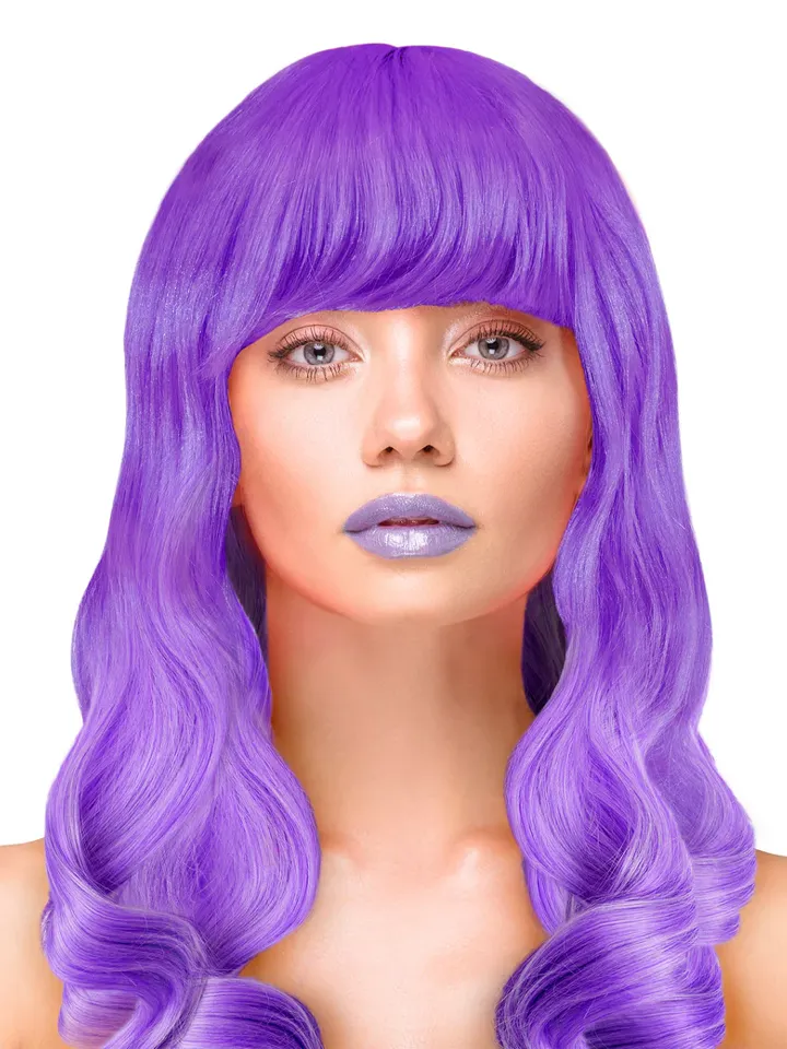 Party Wig Long Wavy Purple Hair - Perukas 1 [full]