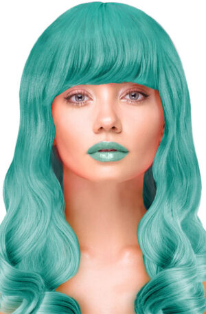 Party Wig Long Wavy Turquoise Hair - Perukas 1