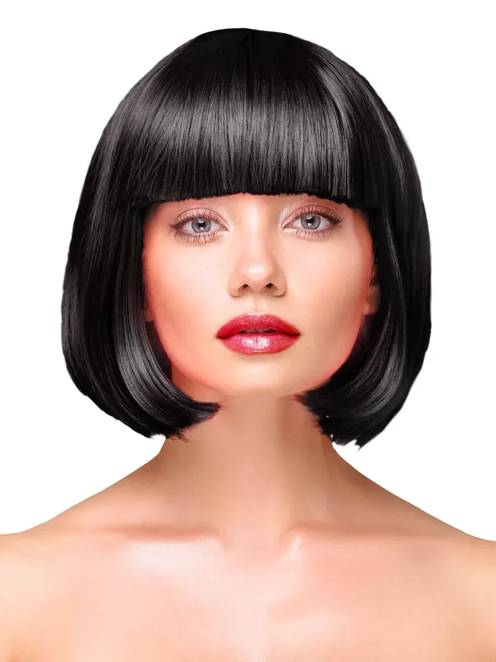 Party Wig Short Straight Black Hair - Perukas 1 [full]