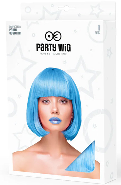 Party Wig Short Straight Blue Hair - Perukas 2