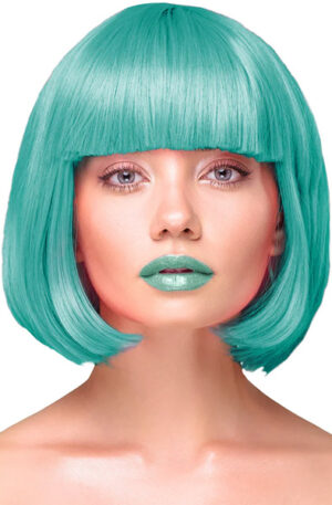 Party Wig Short Straight Hair Turquoise - Perukas 1