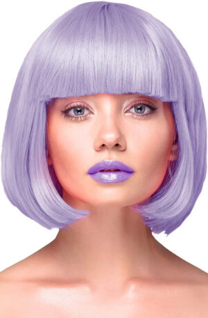 Party Wig Short Straight Purple Hair - Perukas 1
