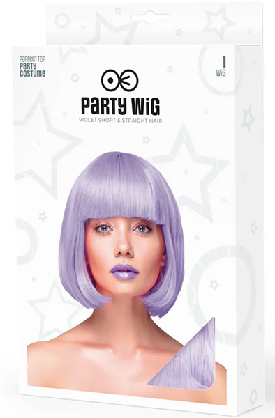 Party Wig Short Straight Purple Hair - Perukas 2