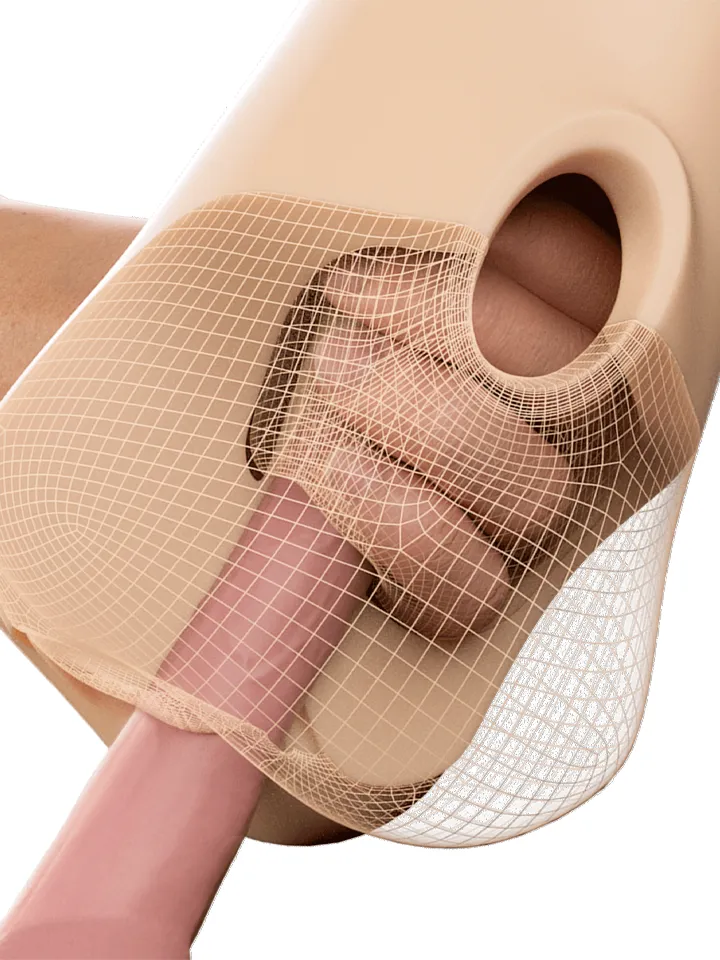 PDX Plus Double Pounder Vibrating Squeeze Stroker - Vibruojantis makšties masturbatorius 2 [full]