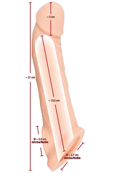 Penis Sleeve With Extension - Varpos ilgintuvas/varpos rankovė 2