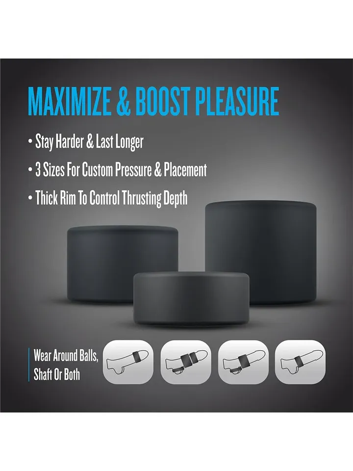 Performance Plus Accelerate Cockring Set - Gaidžio žiedo rinkinys 3 [full]