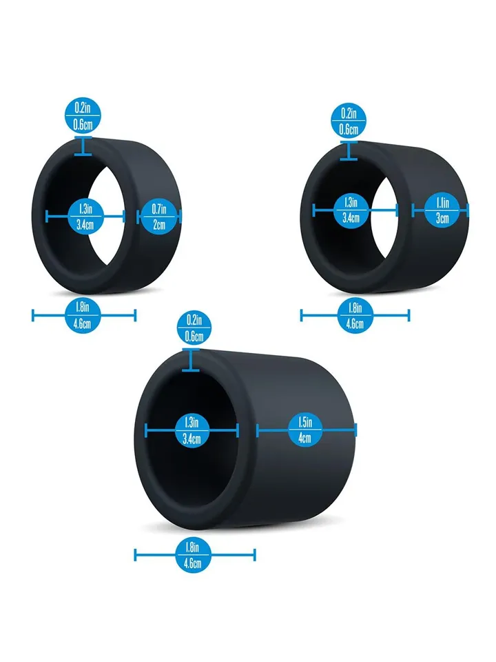 Performance Plus Accelerate Cockring Set - Gaidžio žiedo rinkinys 6 [full]