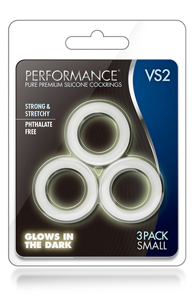 Performance VS2 Cock Rings Small White - Gaidžio žiedo rinkinys 2
