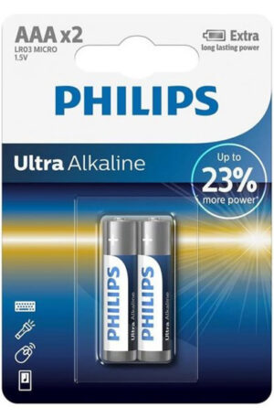 Philips Ultra Alkaline AAA 2-pack - AAA baterijos 1