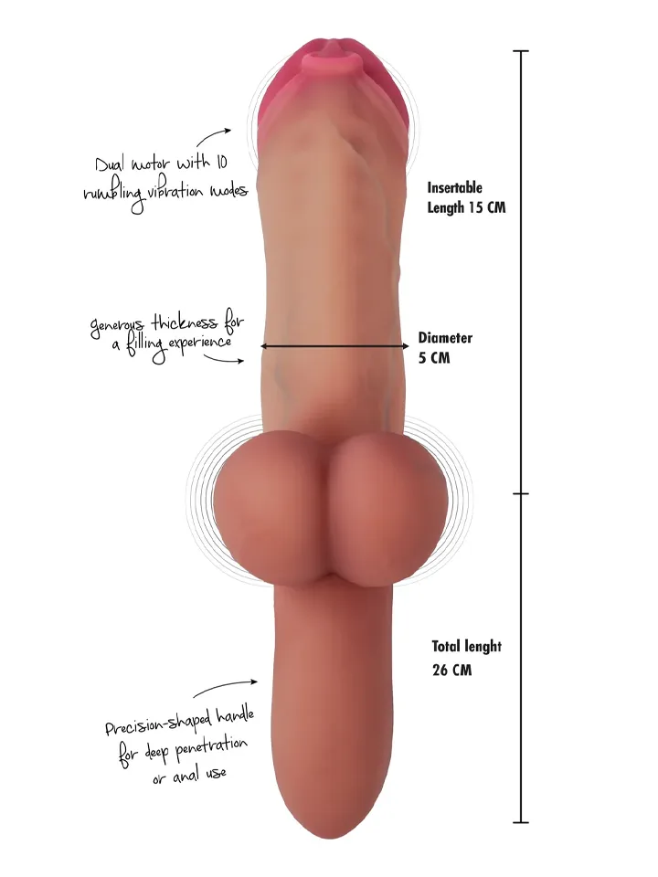 Pierced Punisher Vibrating Dildo Liquid Silicone - Vibruojantis dildo 2 [full]