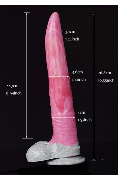 Pink Alien Gory Fantasy Dildo 26,5 cm - Dragon dildo 8