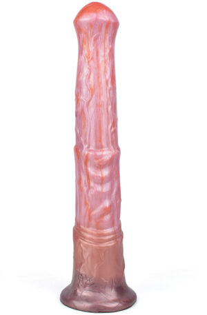 Pink Alien Jolly Star Metallic Dildo 29,5 cm - Dragon dildo 1