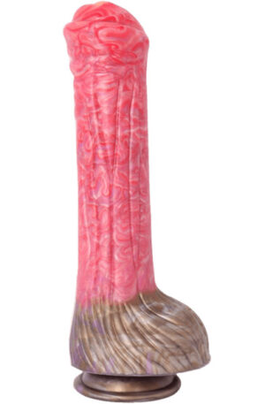 Pink Alien Soft Liquid Silicone Dildo Red 26 cm - Dragon dildo 1