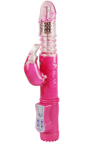 Pink Thrusting Rabbit Vibrator - Triušio vibratorius 1