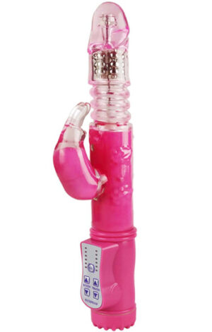 Pink Thrusting Rabbit Vibrator - Triušio vibratorius 1