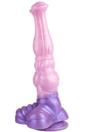 Pinky Jumpy Dildo Rose/Violet 28 cm - Dragon dildo 1