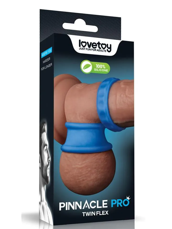 Pinnacle Pro Twin Flex Stretcher Double Penis Ring - Varpos ir kapšelio žiedai 1 [full]