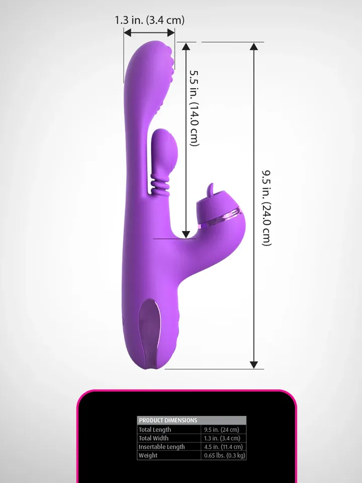 Pipedream Fantasy For Her Intimotion Pulse Pro - Triušio vibratorius su besisukančiu liežuviu 4 [full]